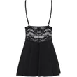 810-BAB-1 babydoll & tanga fekete S/M