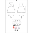 810-BAB-1 babydoll & tanga fekete S/M