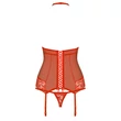 838-COR-3 corset & thong red  S/M