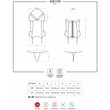 838-COR-3 fűző és tanga piros S/M