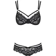 860-SET-1 2 pcs fehérnemű szett fekete S/M