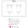 Charms harisnyatartós belt & thong fekete L/XL