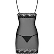 Wonderia babydoll & tanga fekete L/XL
