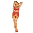 Lonesia garter belt red  S/M