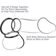 Silicone 3-Ring Stamina Set Black péniszgyűrű szett