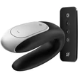 Double Fun (Black) okostelefonnal irányítható vibrációs csiklóizgató