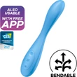 G-Spot Flex 4+ blue két motoros applikációsval vezérelhető vibrátor
