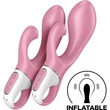 Air Pump Bunny 2 light red két motoros felfújható tengelyű vibrátor