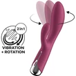 Spinning Rabbit 1 red g-pontos és csiklóizgatós vibrátor