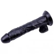 Black Veined herés, vízálló, letapasztható dildó