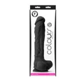 Colours - Pleasures - 10" dildó - Black herékkel