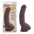 Carnal Pleasure Brown dildó herékkel és tapadókoronggal