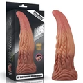 10'' Dual layered Platinum Silicone Tongue dildó herékkel és tapadókoronggal