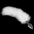 Gorgeous Metal Anal Tail ( Silver ) White fenékdugó