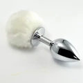 Pompon Metal Plug Small White fenékdugó