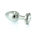 Butt Plug Small Metal With Crystal Clear fenékdugó