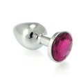 Butt Plug Small Metal With Crystal Red fenékdugó