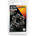 STAY HARD THICK BEAD COCK RING BLACK péniszgyűrű