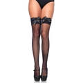 726261 LACE TOP LYCRA FIS necc hálós combfix HI W/ BOW O/S BLK