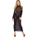 Long sleeved hosszú ruha fekete O/S