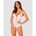 Heavenlly crotchless teddy  body fekete M/L