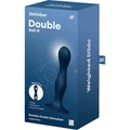 Double Ball-R dark blue dildó súlyozott golyóval