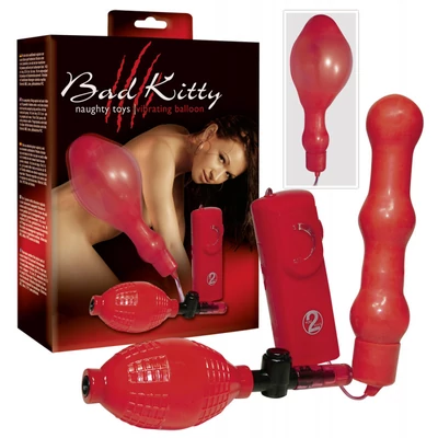 Bad Kitty Naughty pumpálható vibrátoros fenékdugó távirányítóval