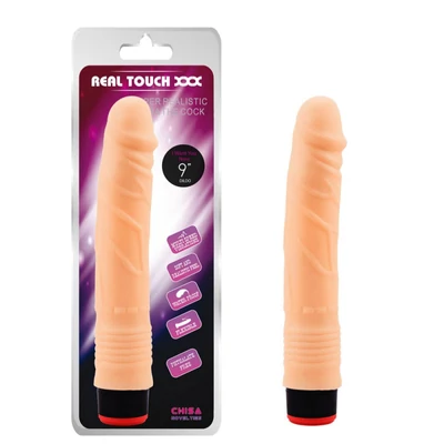 Real Touch 9 inch bordázott antiallergén vízálló Vibrátor