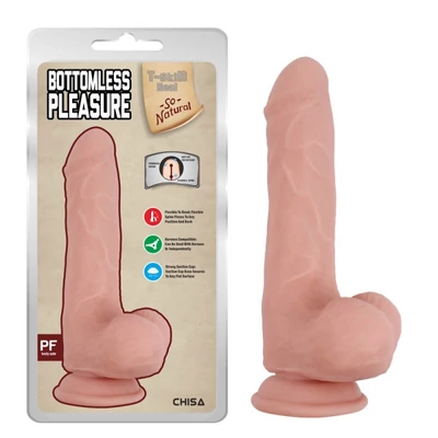Bottomless Pleasure-Flesh dildó herékkel és tapadókoronggal