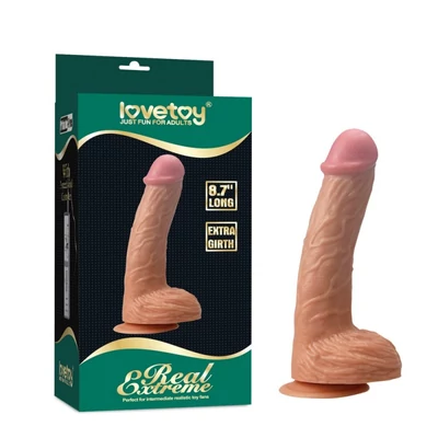 8.7" Real Extreme Extra Girth dildó herékkel