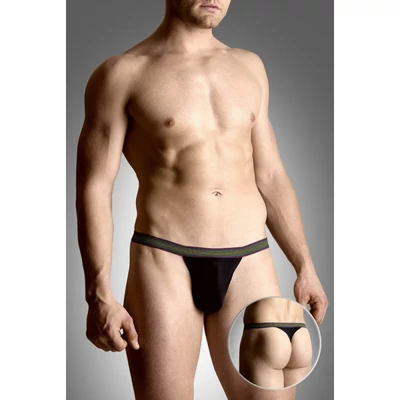 Gumírozott férfi tanga 4496 - fekete M/L