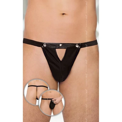 Szegecses férfi tanga 4507 - fekete S-L