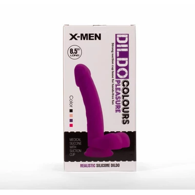 X-MEN 8.5" dildó Colour Pleasure Flesh 1 dildó herékkel