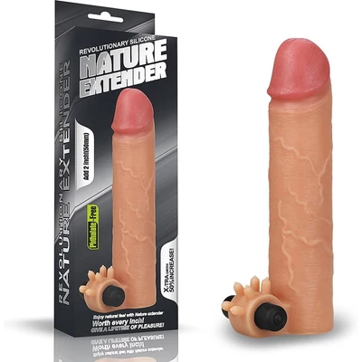 Add 2" Vibrating Silicone Extender péniszköpeny