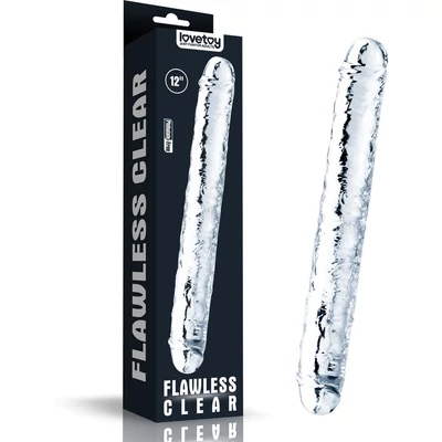 12''  Flawless Clear Double kétvégű dildó