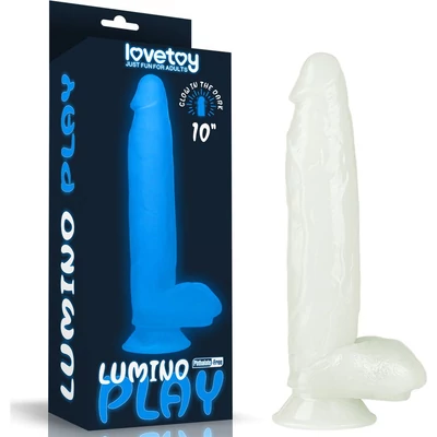 10" Lumino Play dildó herékkel