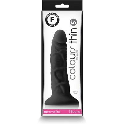 Colours - Pleasures - Thin 5" dildó - Black