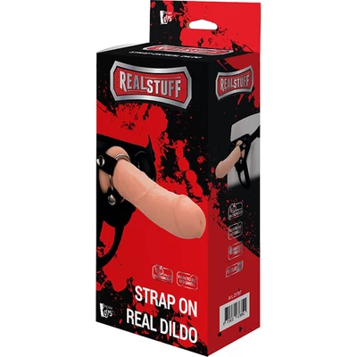 REALSTUFF STRAP ON REAL DILDO FLESH 2 felcsatolható dildó
