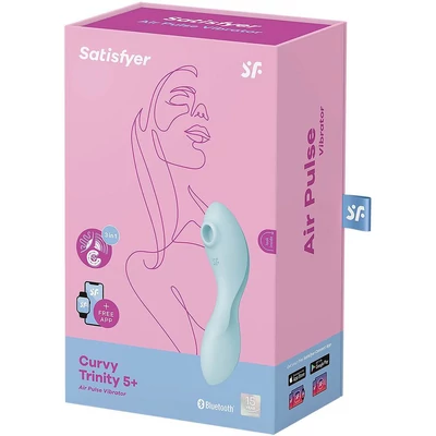 Curvy Trinity 5+ blue okostelefonnal is irányítható léghullámos vibrátor