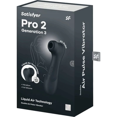 Pro 2 Generation 3 with Liquid Air black léghullámos csiklóizgató