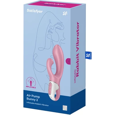 Air Pump Bunny 2 light red két motoros felfújható tengelyű vibrátor