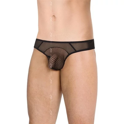 Mens Briefs 4525 - fekete hálós férfi tanga XL