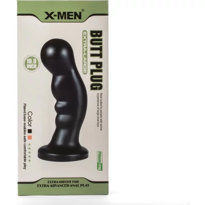 X-Men 10.9" Extra Large Butt Plug Black fenékdugó tapadókoronggal