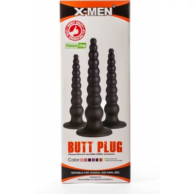 X-Men 11.81" Butt Plug Black L fenékdugó tapadókoronggal