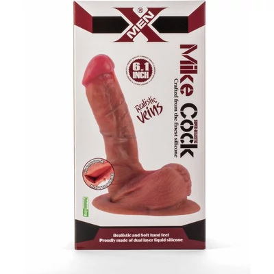 X-Men Mike 6.1" Cock Flesh dildó herékkel és tapadókoronggal