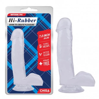 7.0 Inch dildó herés, vízálló, letapasztható dildó