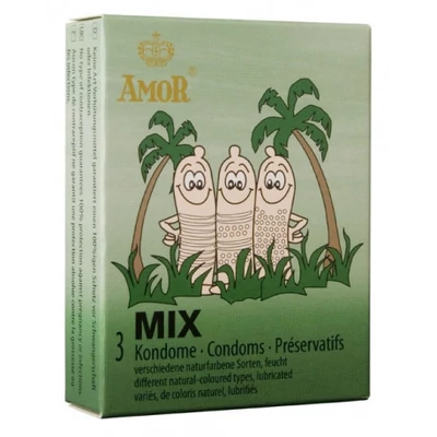 AMOR MIX natúr színű óvszer 3 db