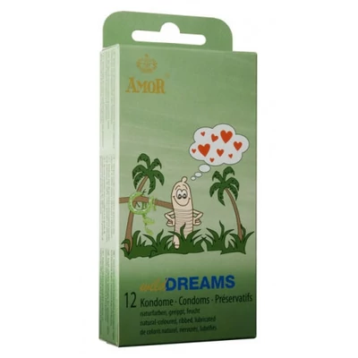 AMOR Wild Dreams síkosított bordázott óvszer 12 db