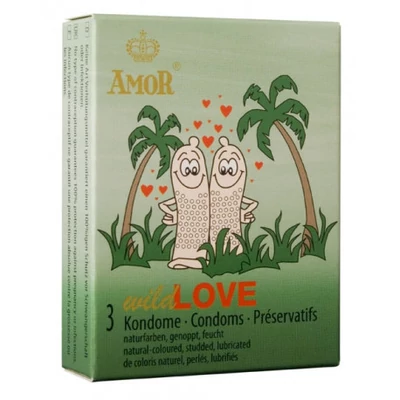 AMOR Wild Love rücskös felszínű óvszer 3 db