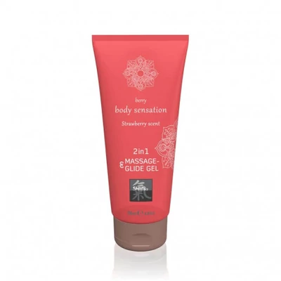 Shiatsu 2in1 masszázsolaj,síkosító-eper 200ml